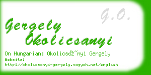 gergely okolicsanyi business card